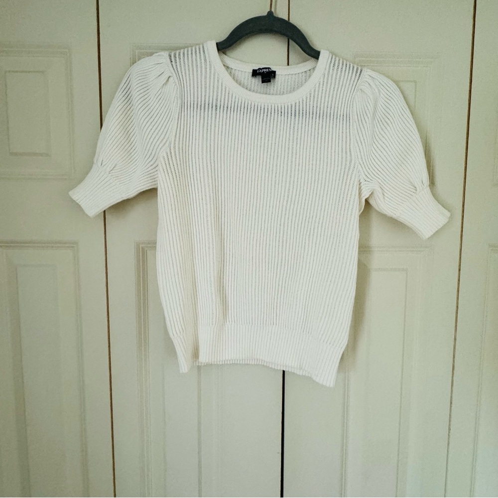 Express White Blouse with sleeves Size XS